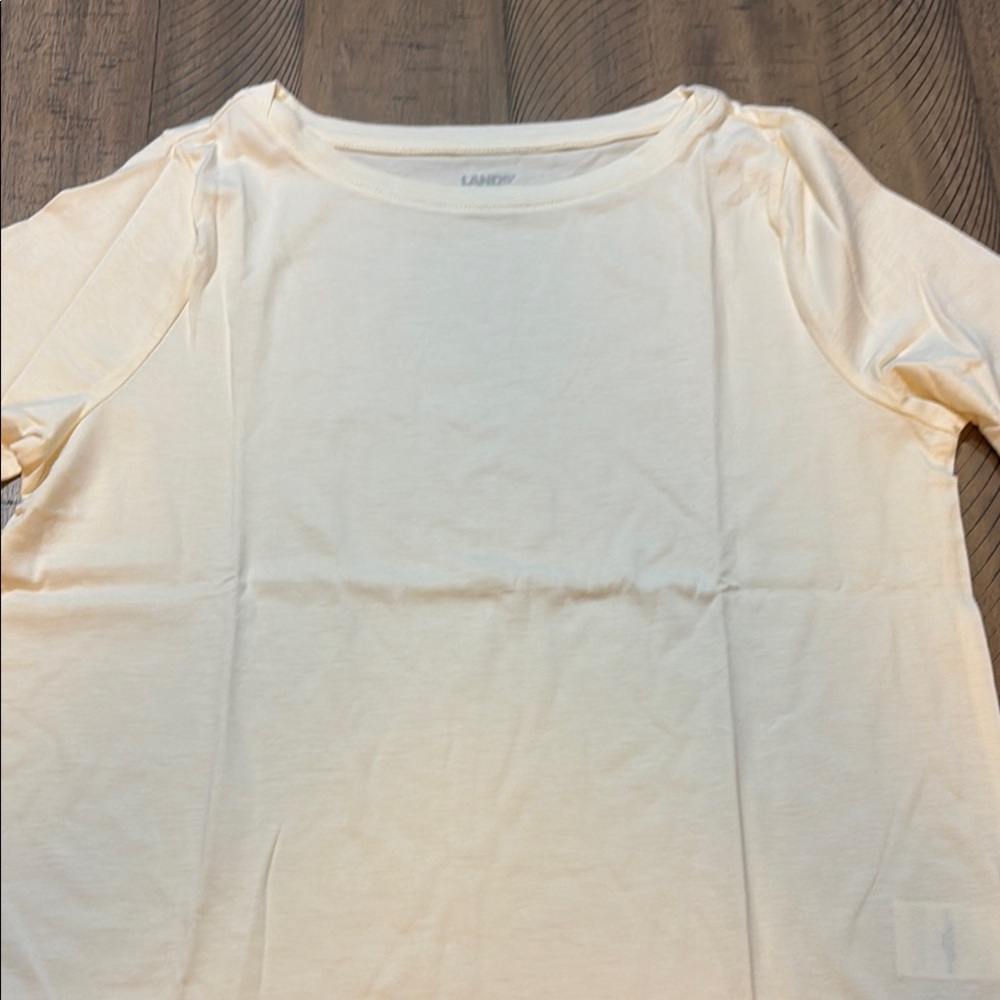 529 Lands' End Soft Cream Top